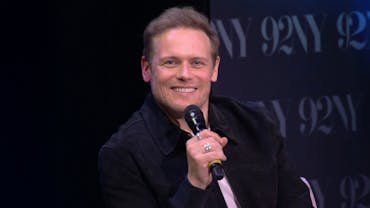 Sam Heughan with Josh Horowitz at the 92NY